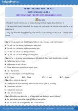 Đề kiểm tra giữa kì 2 Sinh 8 - Đề số 5 có lời giải chi tiết